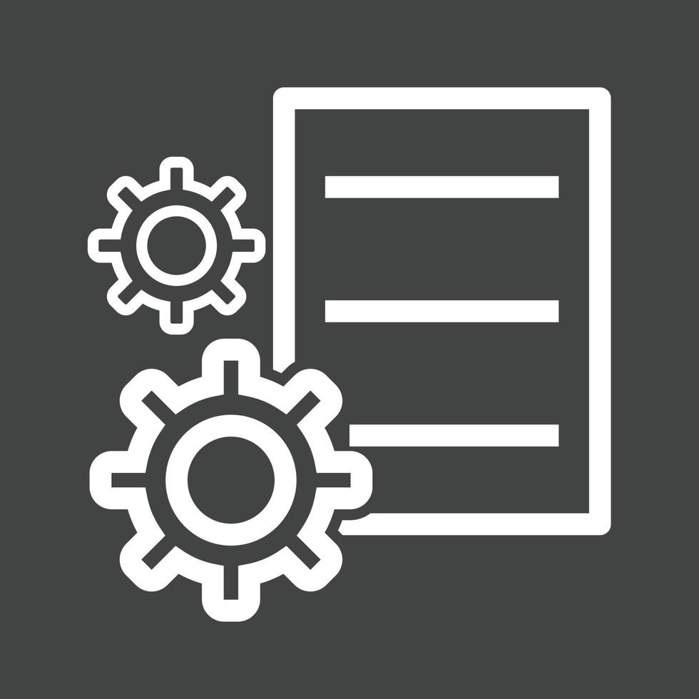 Data Management Line Inverted Icon vector