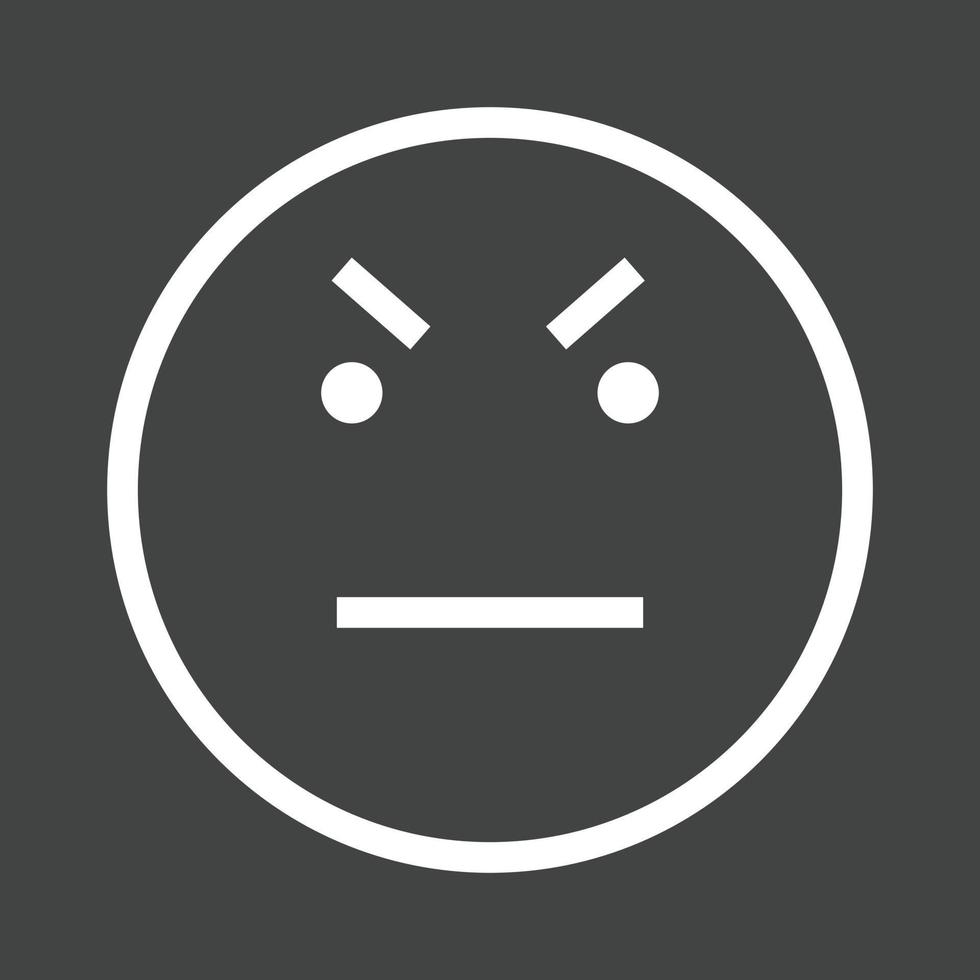 Angry Line Inverted Icon vector