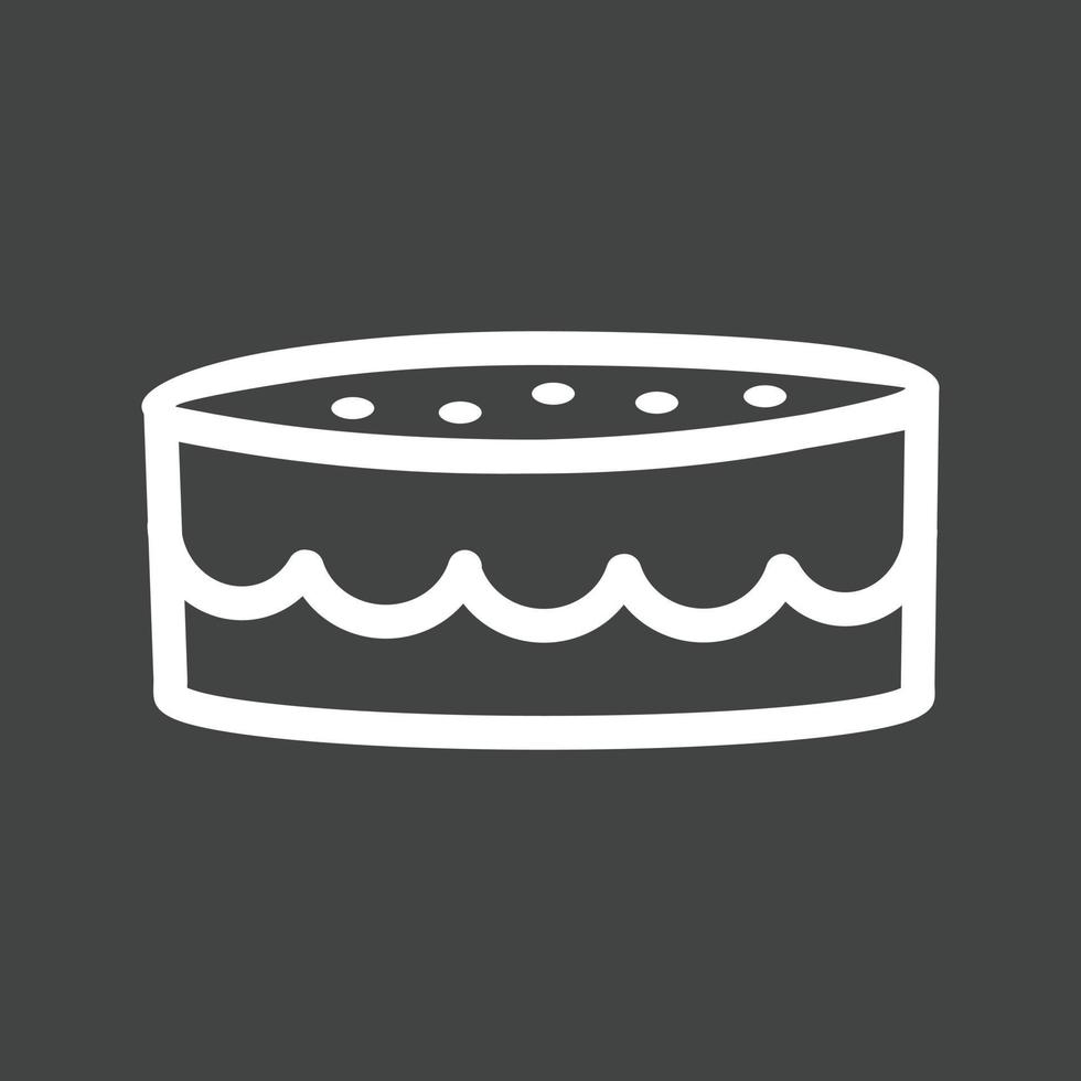 Cake small Line Inverted Icon vector