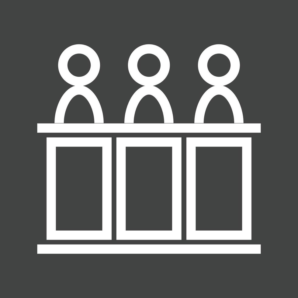 Panel of judges Line Inverted Icon vector