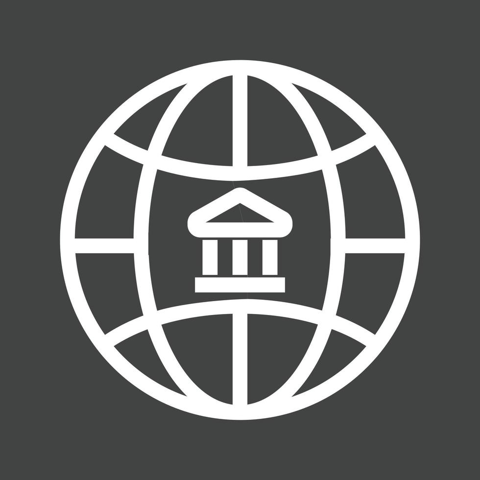 Global Banks Line Inverted Icon vector