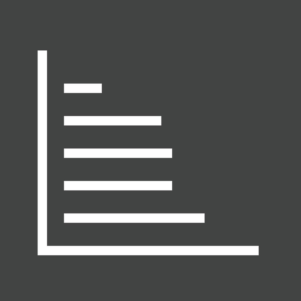 Horizontal Bar Graph Line Inverted Icon vector