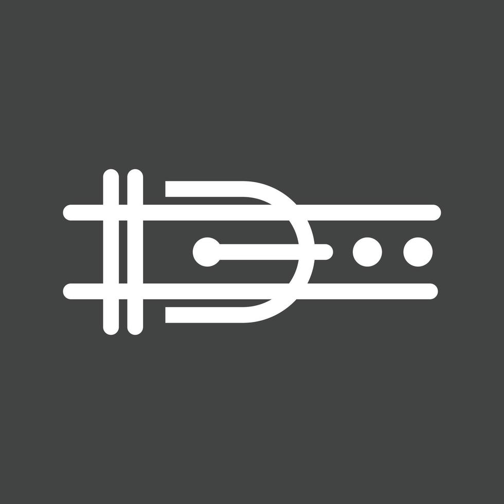 Belt II Line Inverted Icon vector