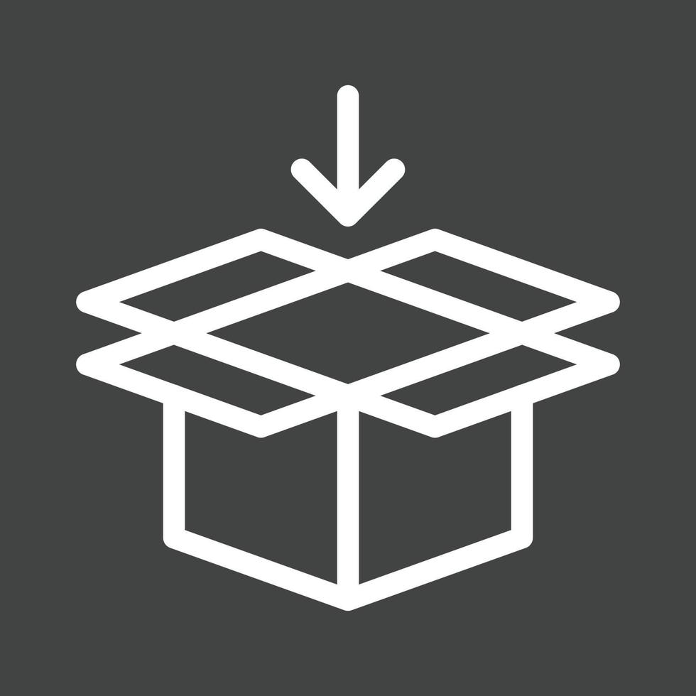 Add to Package Line Inverted Icon vector