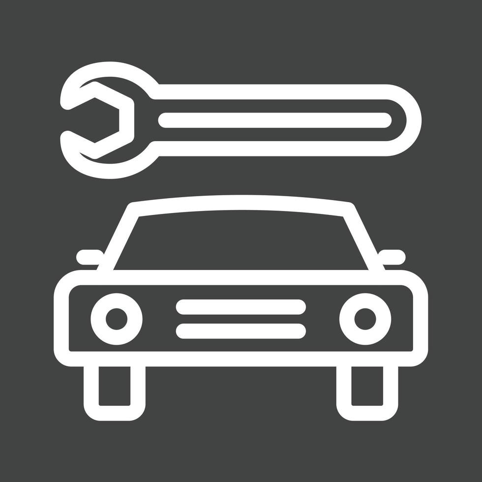 Car Repair I Line Inverted Icon vector