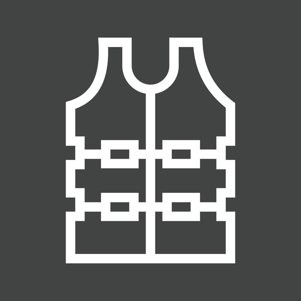 Bullet Proof Vest Line Inverted Icon vector