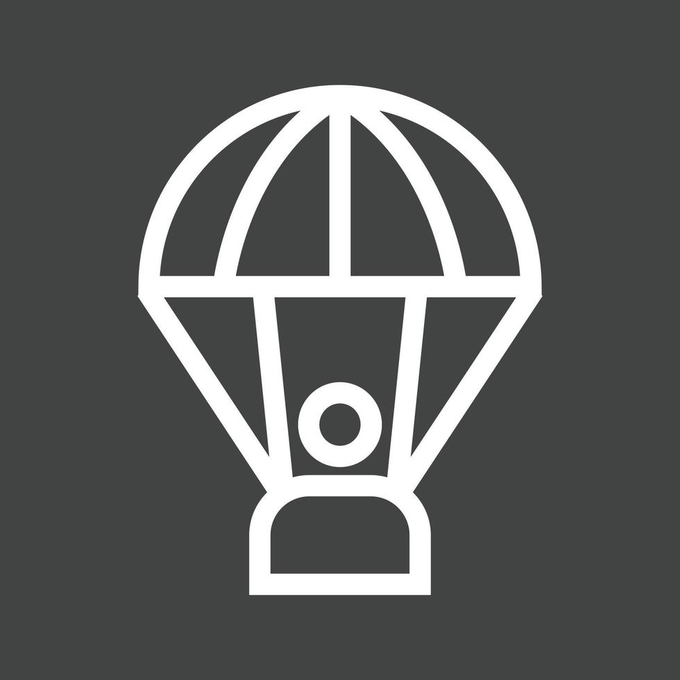 Parachuter Line Inverted Icon vector