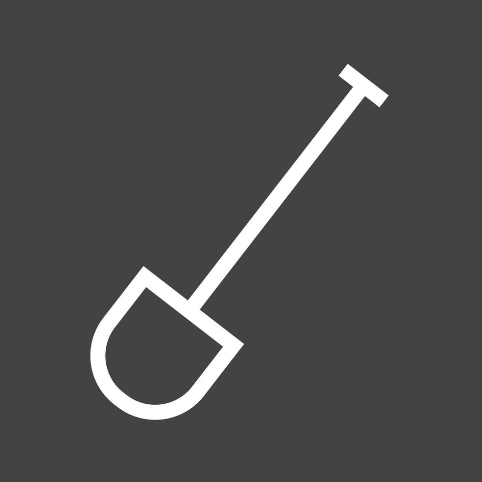 Hand Shovel Line Inverted Icon vector