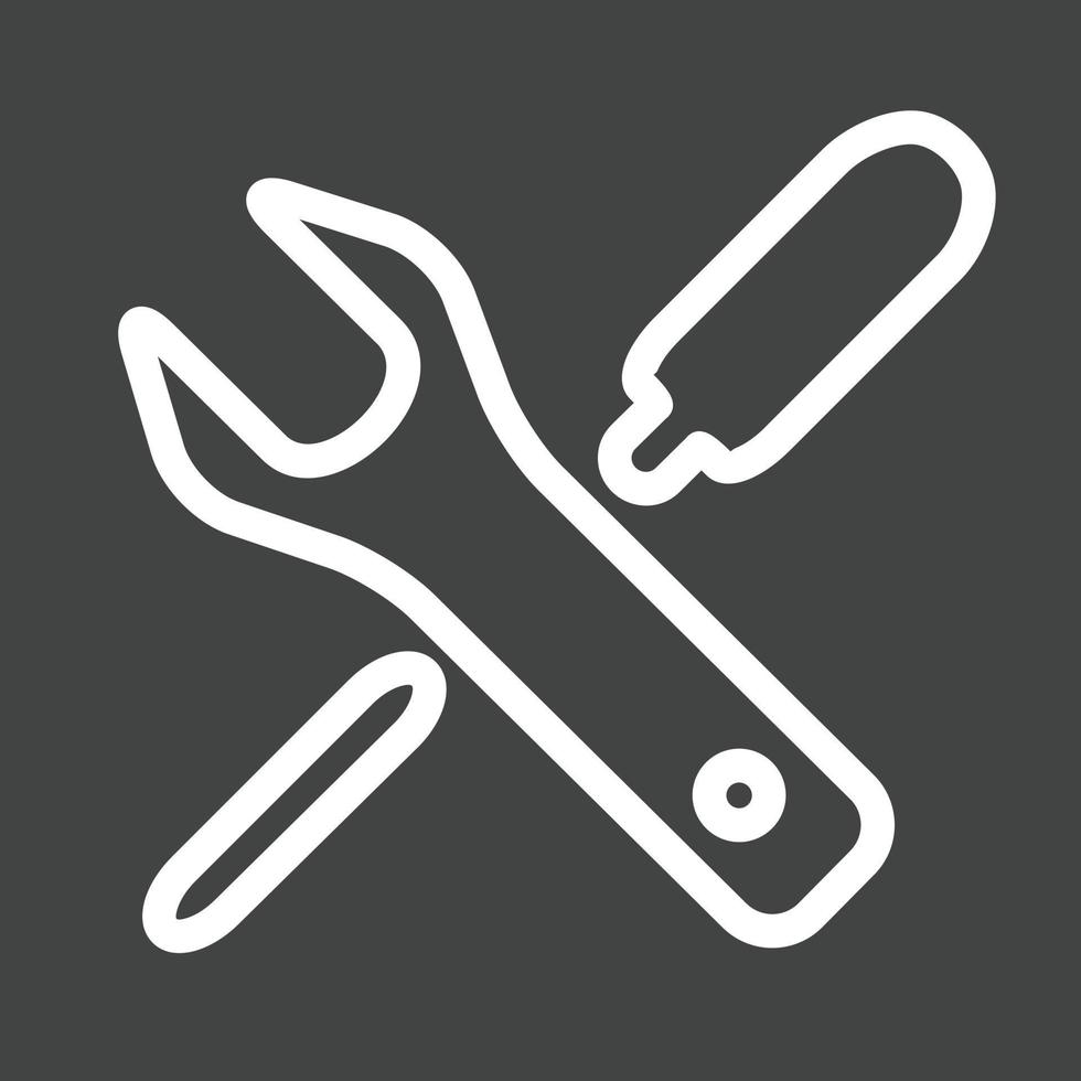 Configuration Line Inverted Icon vector