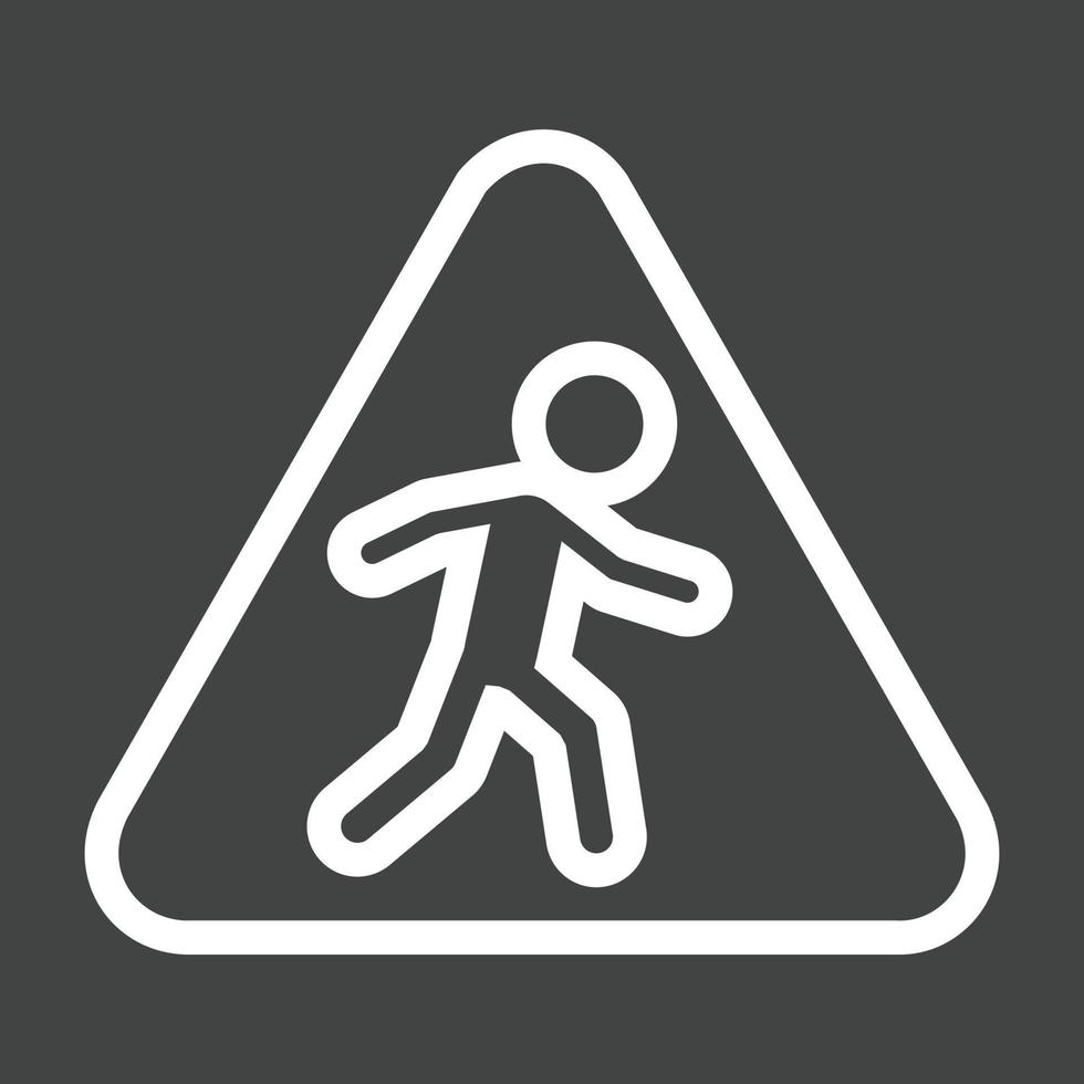 Pedestrian Line Inverted Icon vector