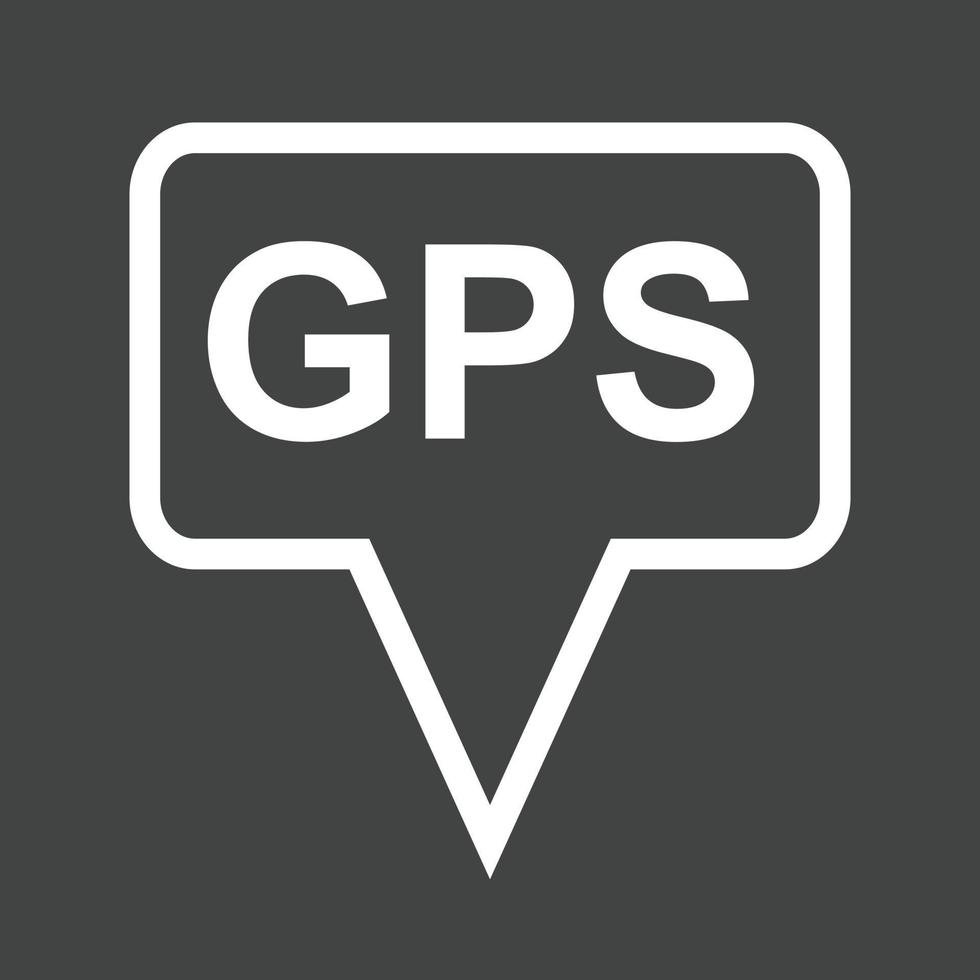 GPS II Line Inverted Icon vector