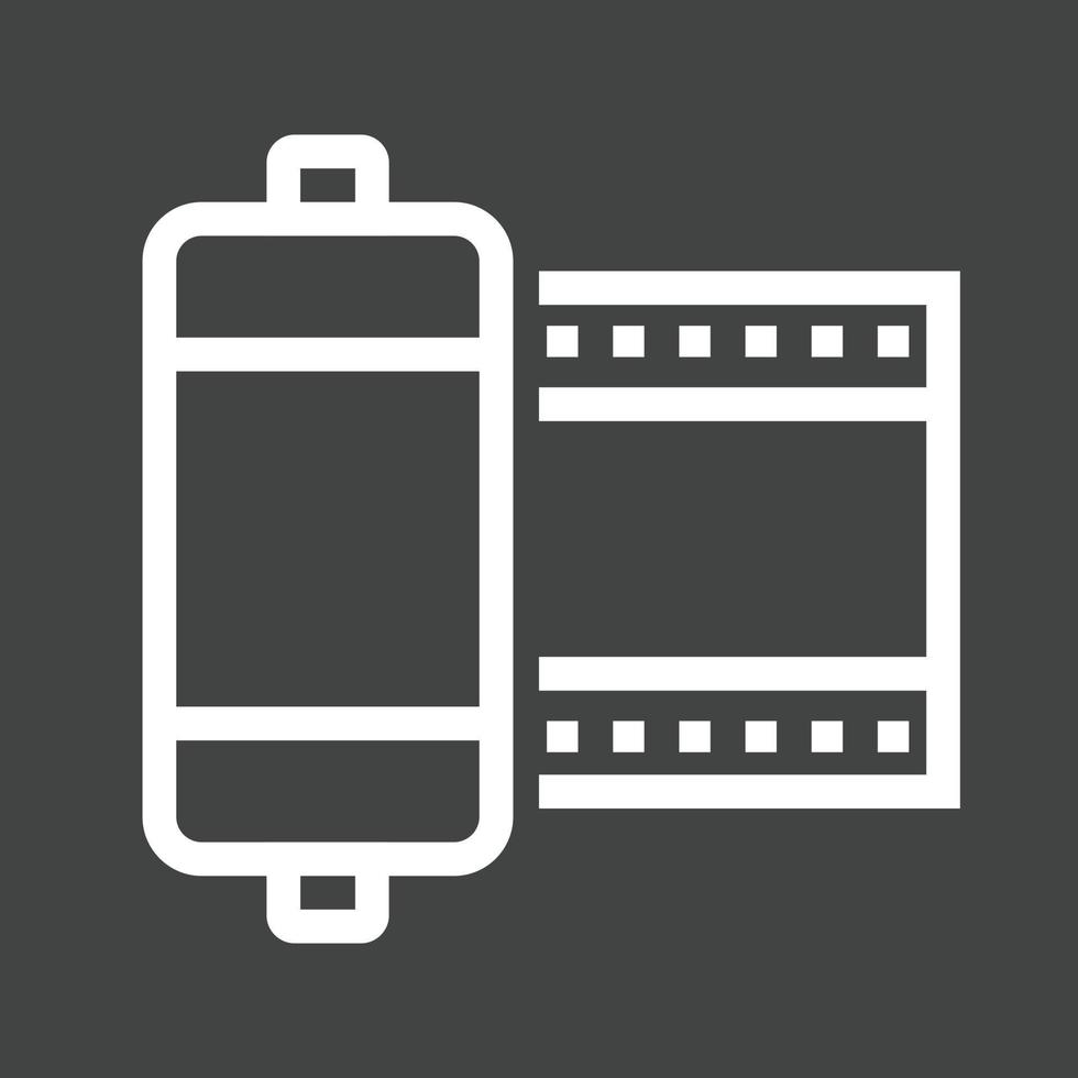 Camera Roll Line Inverted Icon vector