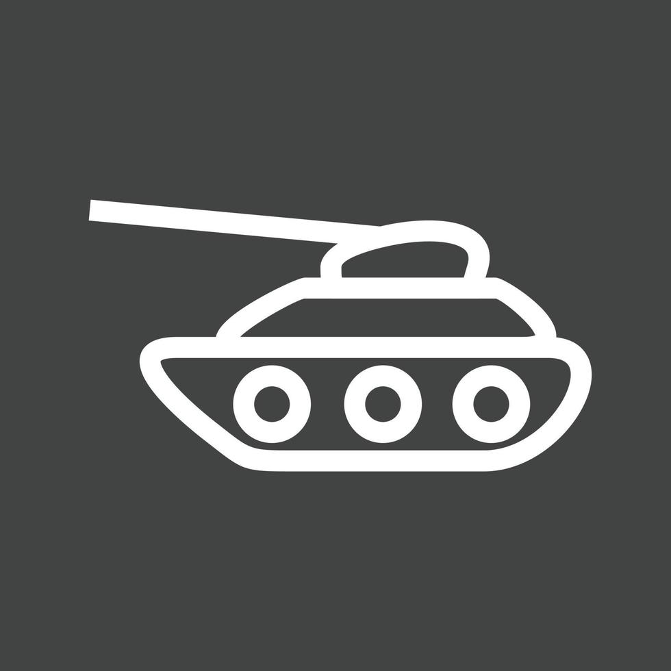 Tank I Line Inverted Icon vector