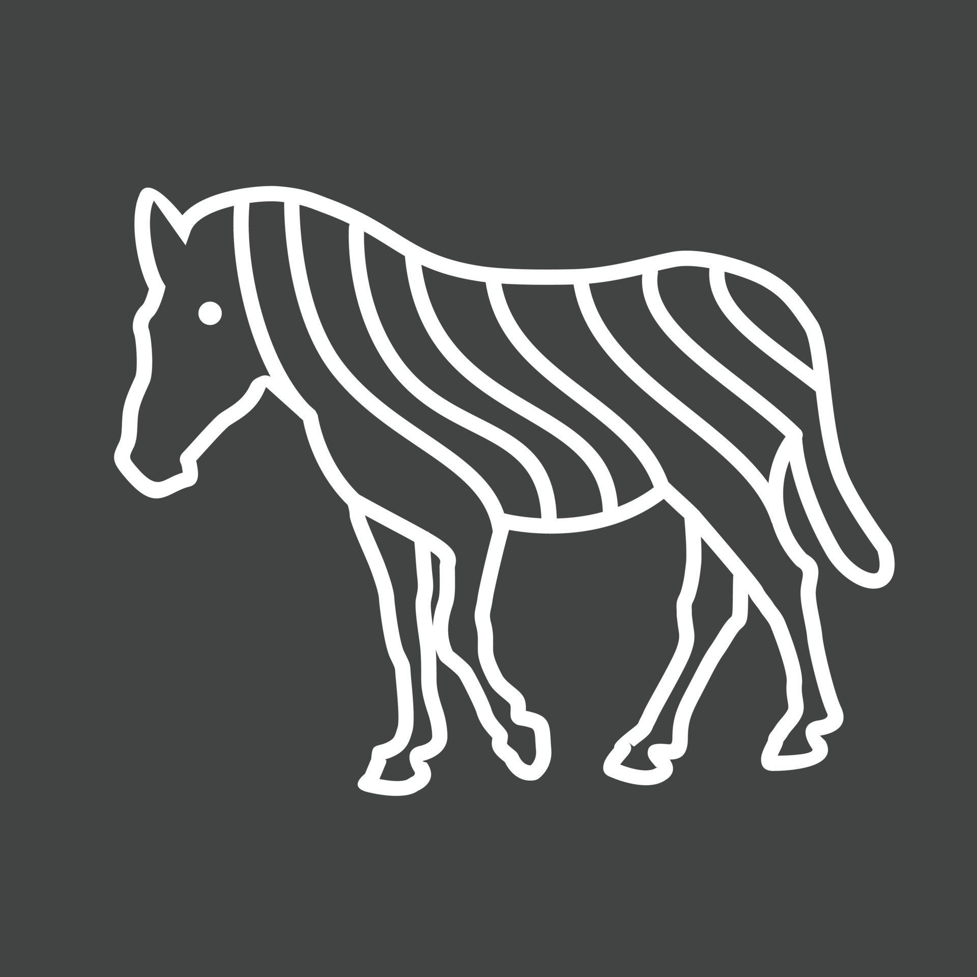 Zebra Line Inverted Icon 14998143 Vector Art at Vecteezy