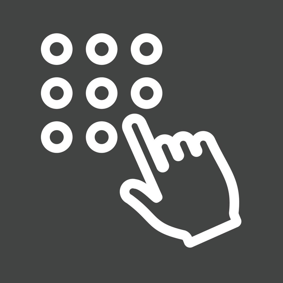 Password Lock Line Inverted Icon vector
