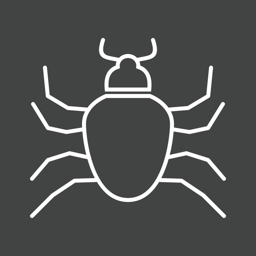 Bug Line Inverted Icon vector