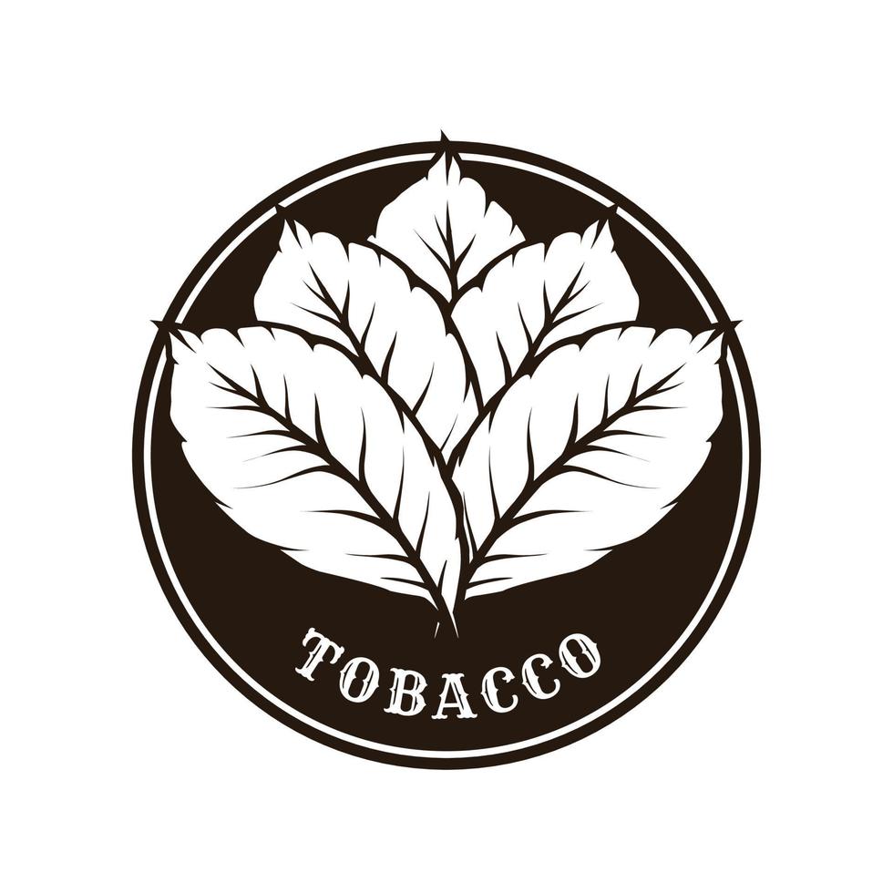 logotipo de tabaco aislado en blanco vector