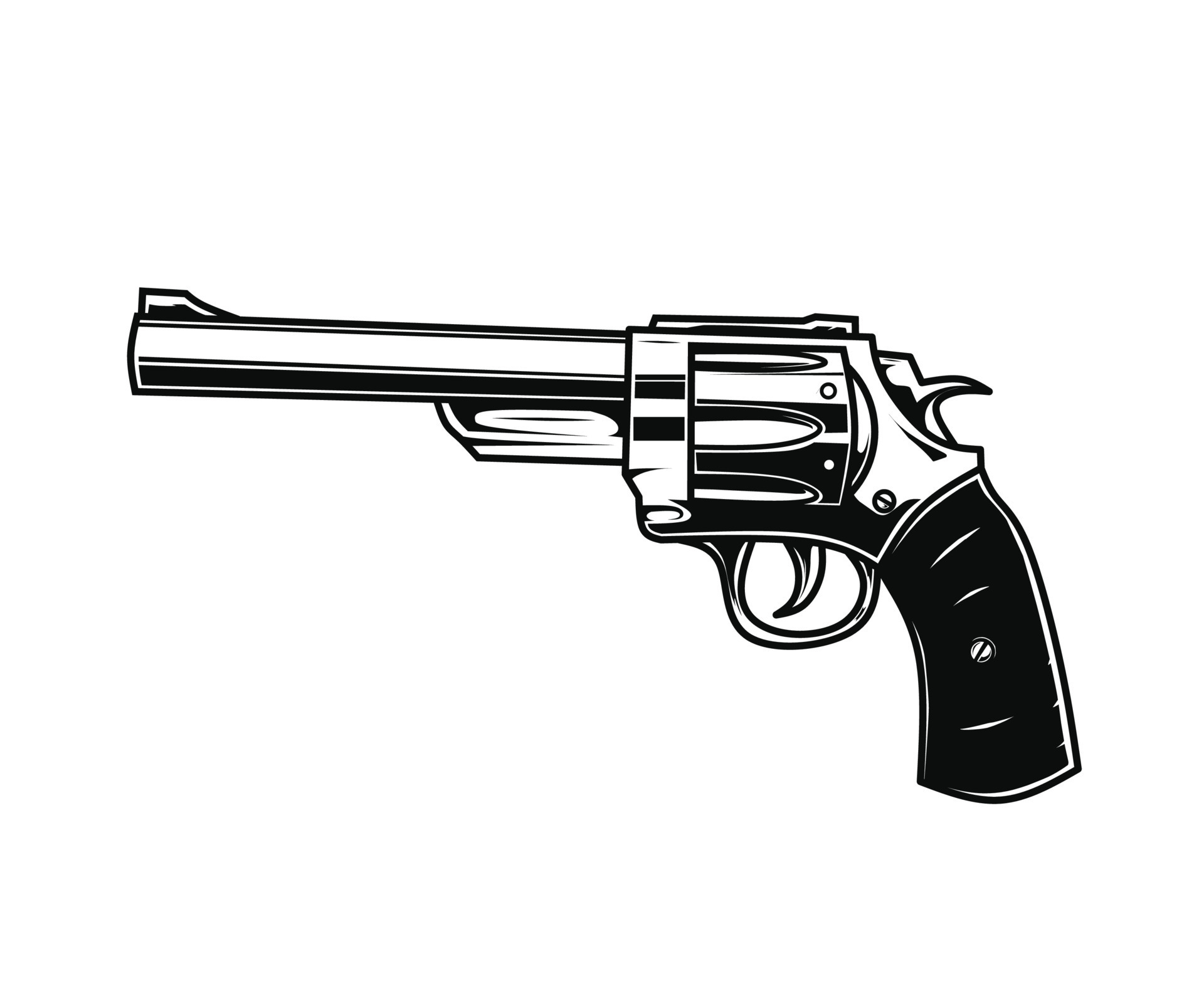 Revolver handgun vector illustration 14998178 Vector Art at Vecteezy