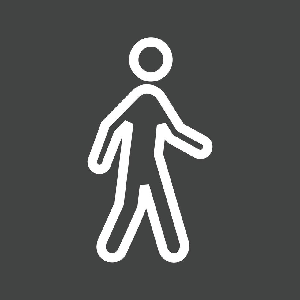 Walking in Rain Line Inverted Icon vector