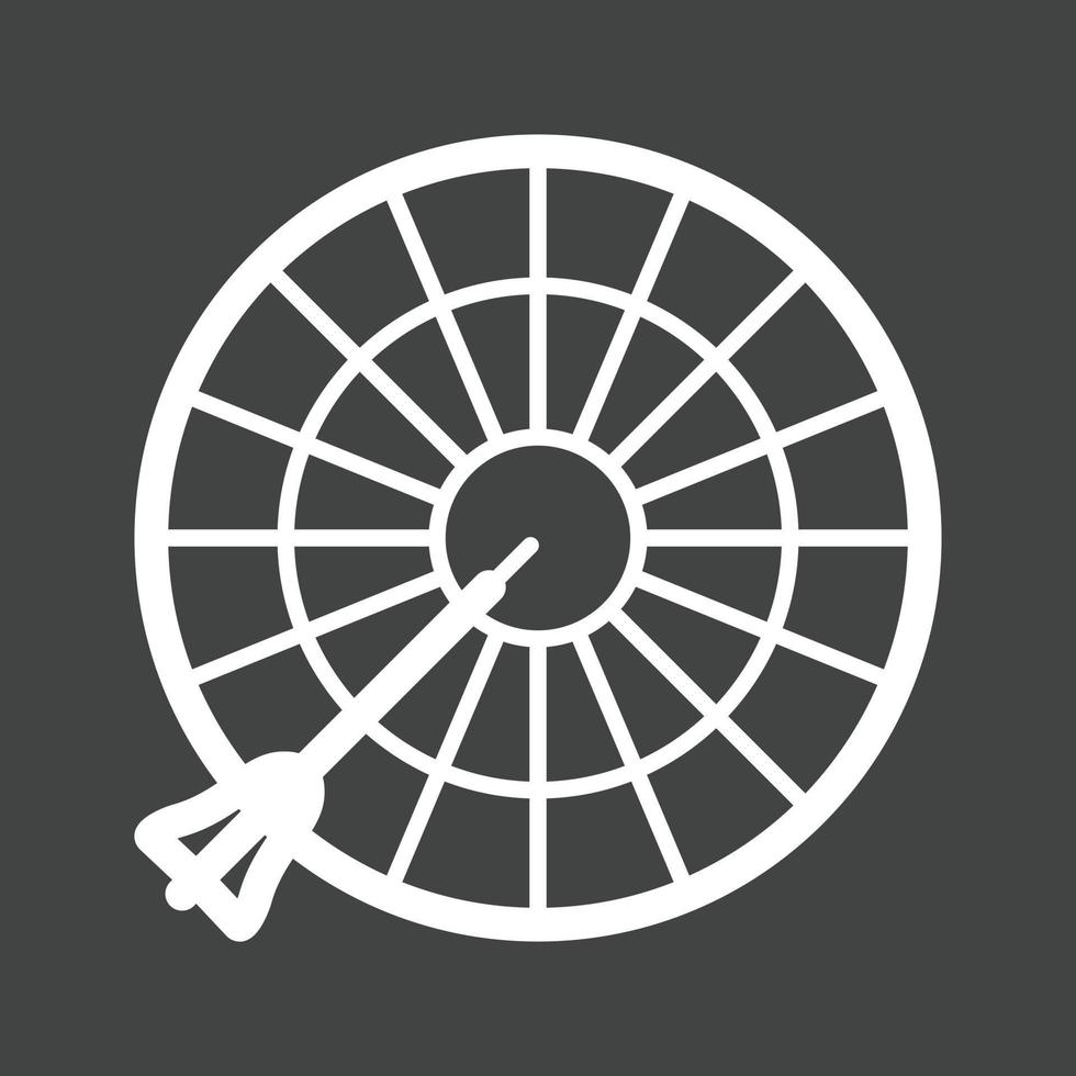 Dartboard Line Inverted Icon vector