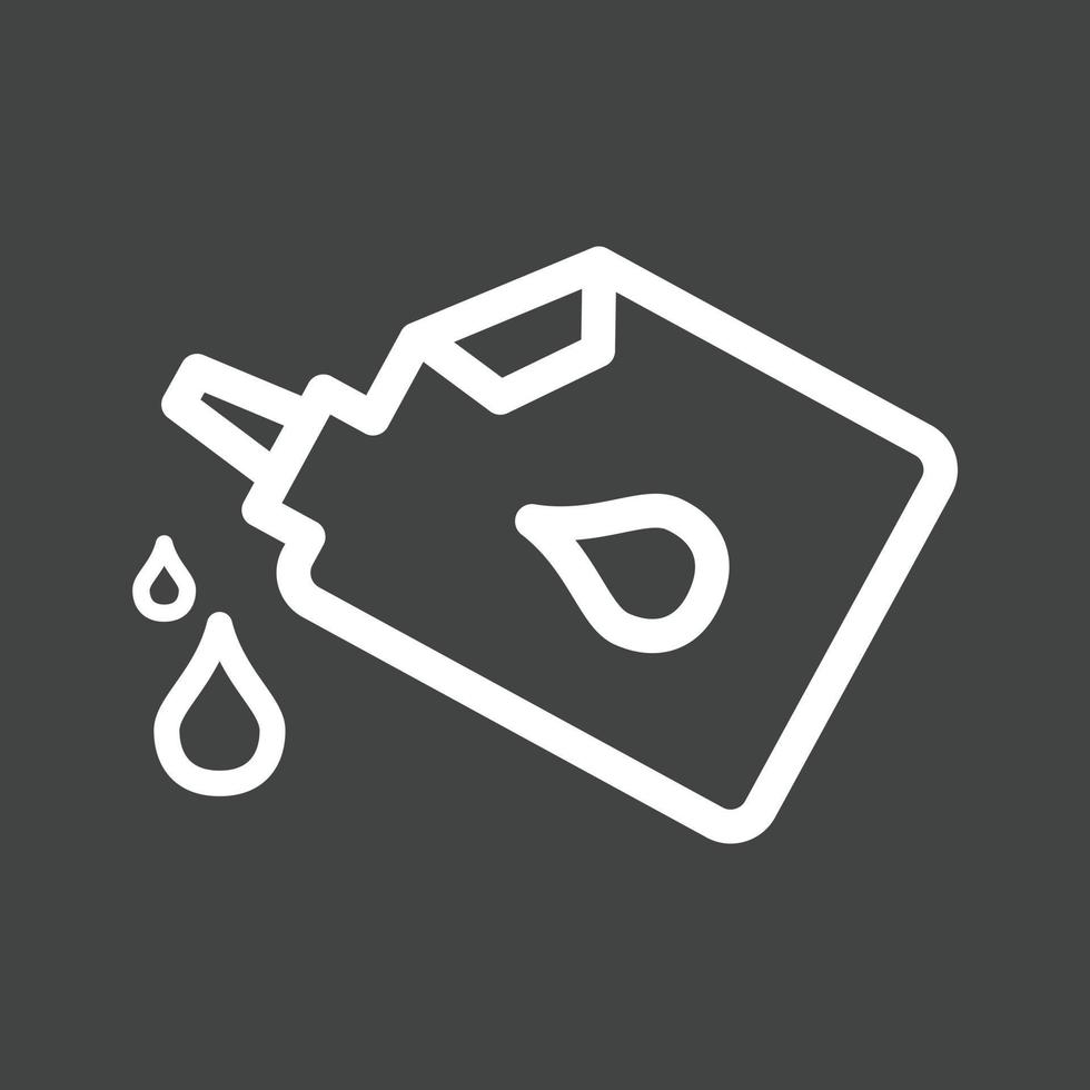 Pouring Oil Line Inverted Icon vector