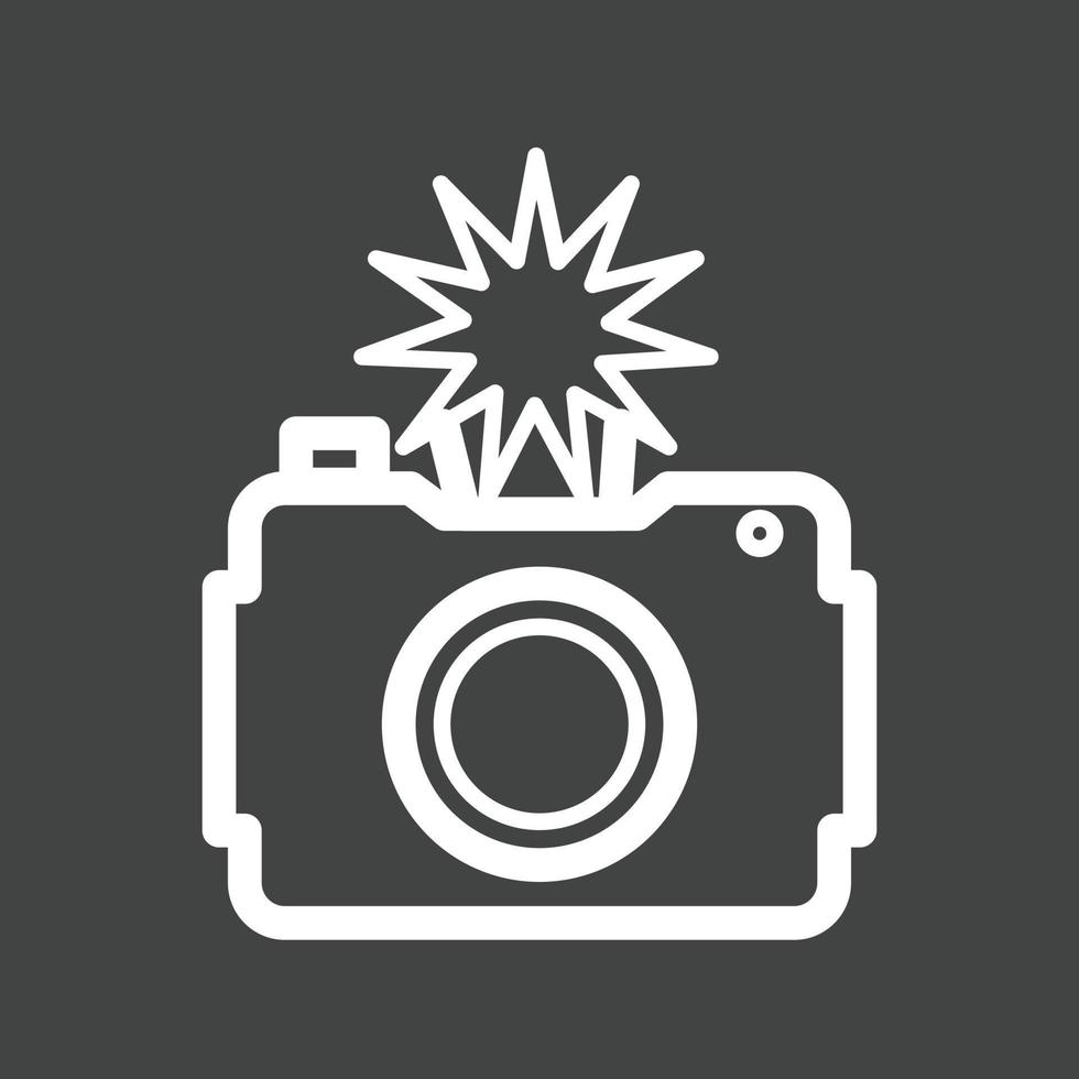 Camera Click Line Inverted Icon vector