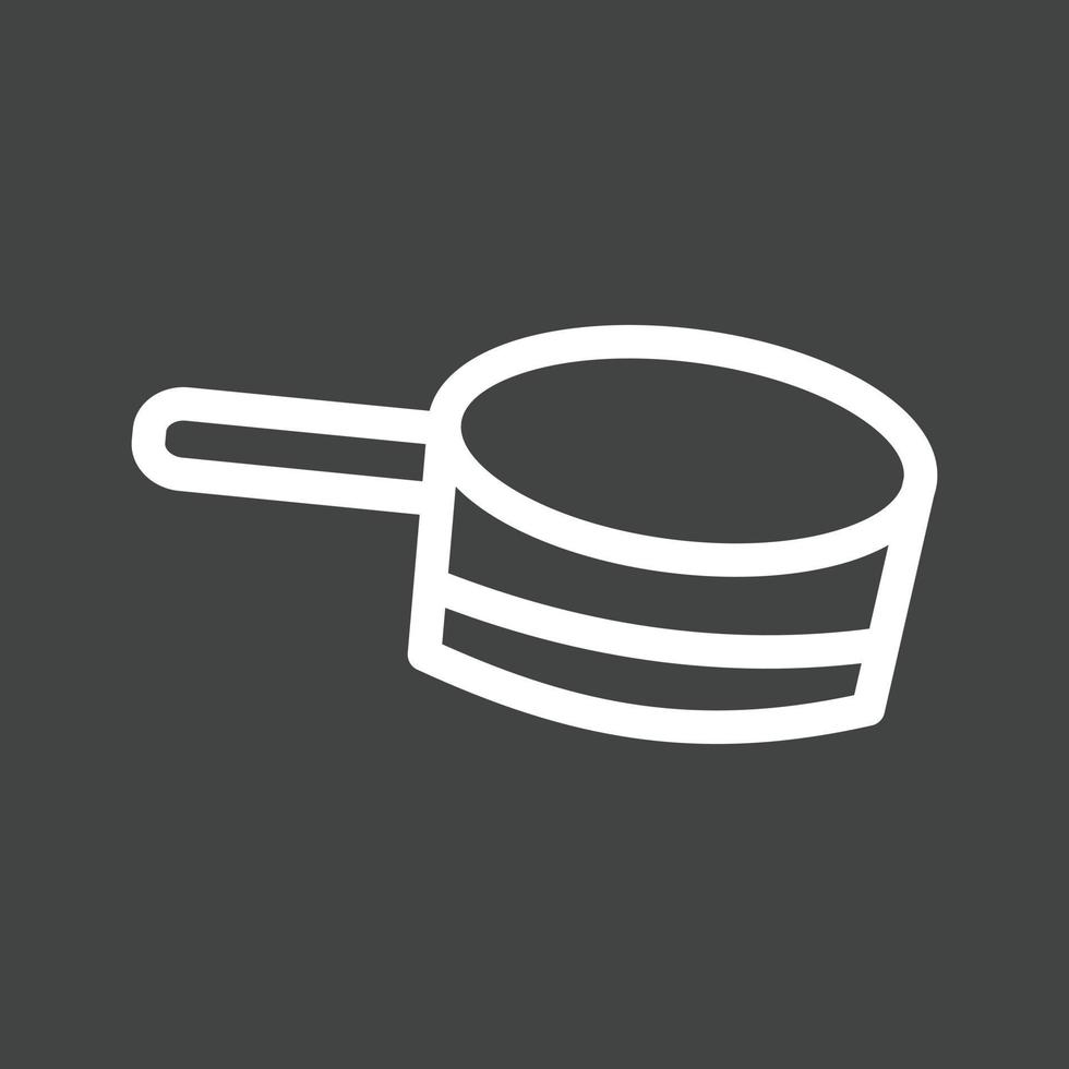 Sauce Pan Line Inverted Icon vector