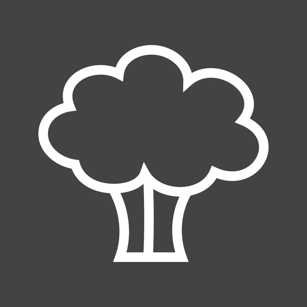 Broccoli Line Inverted Icon vector