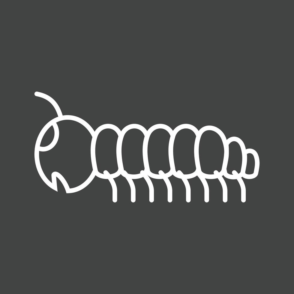 Caterpiller Line Inverted Icon vector