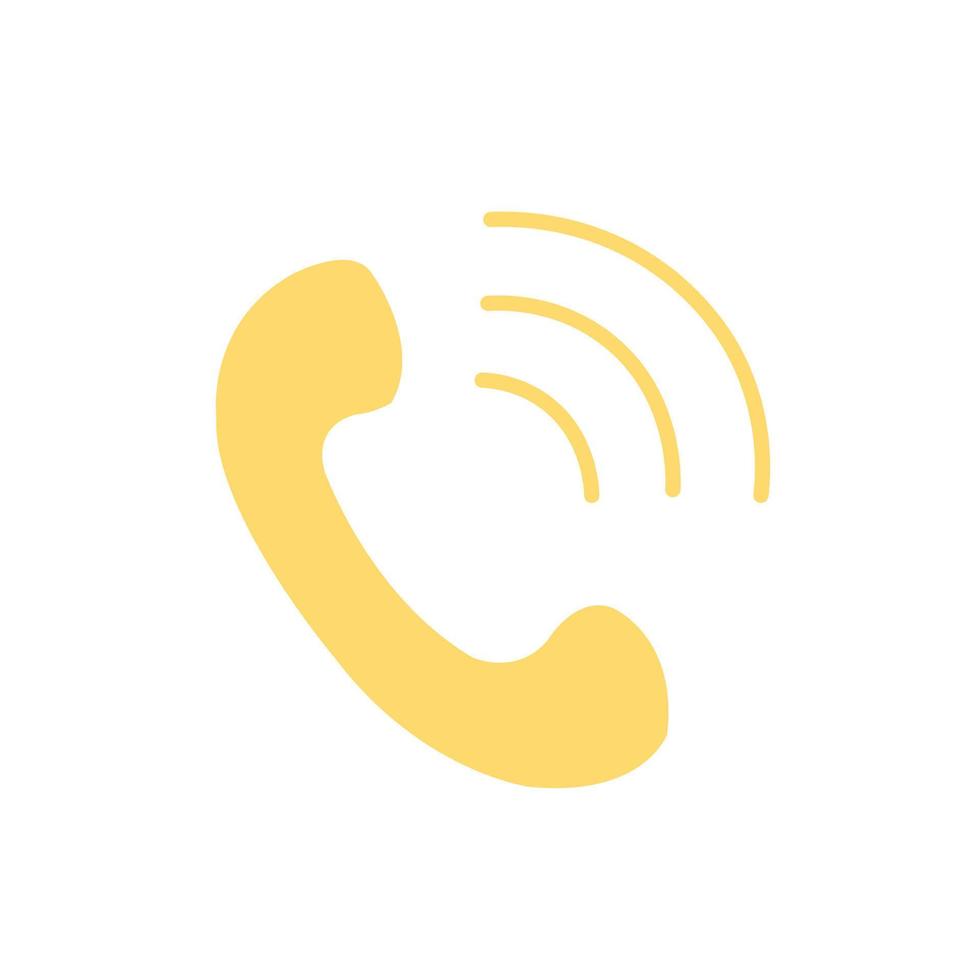 Flat cellphone call icon illustration for web design or graphic. vector