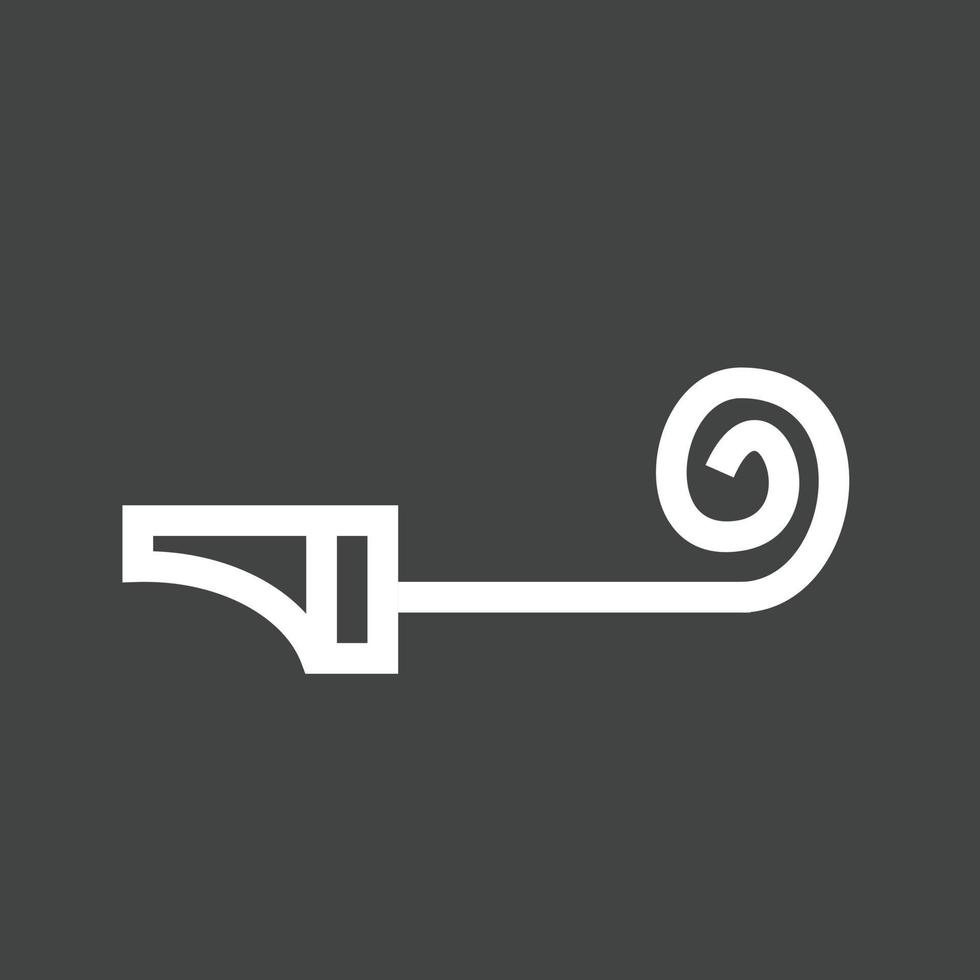 Party Blower Line Inverted Icon vector