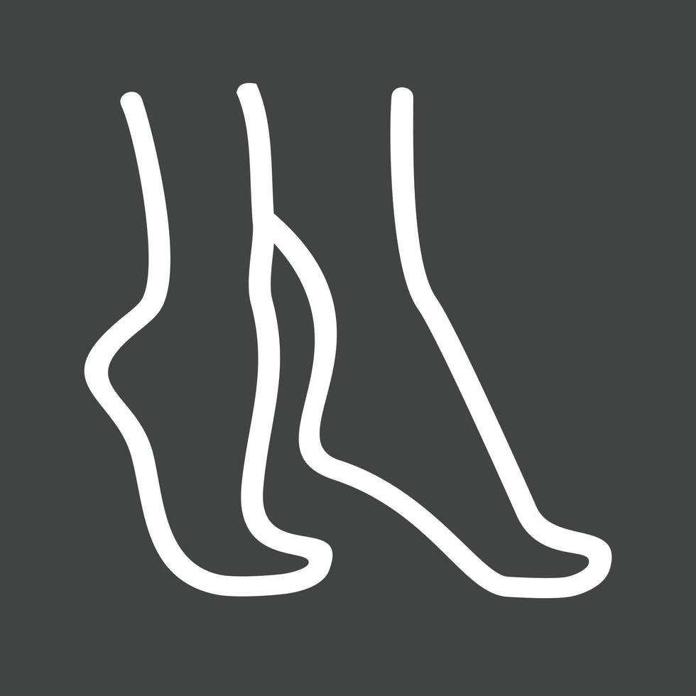 Tip Toe Line Inverted Icon vector