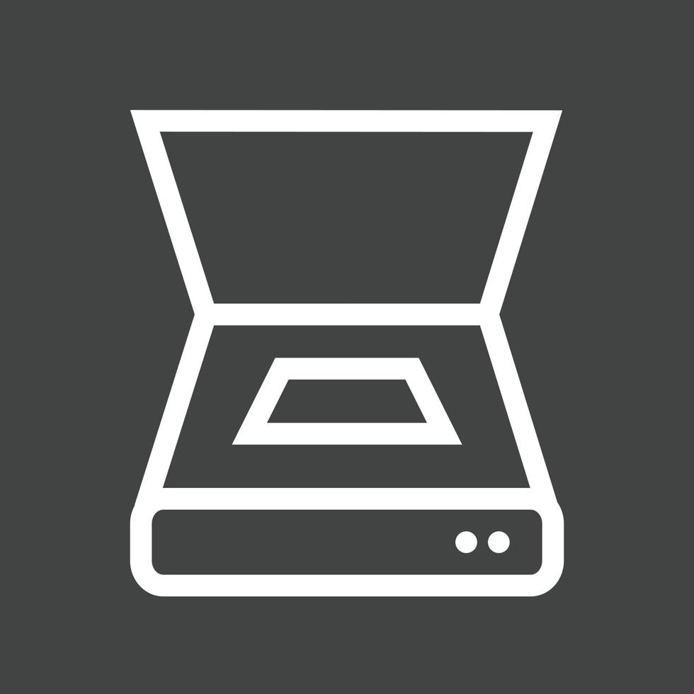 Scanner Line Inverted Icon vector