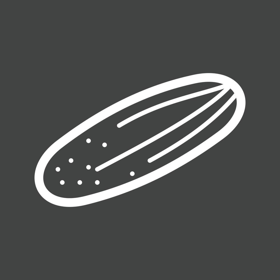 Cucumber Line Inverted Icon vector