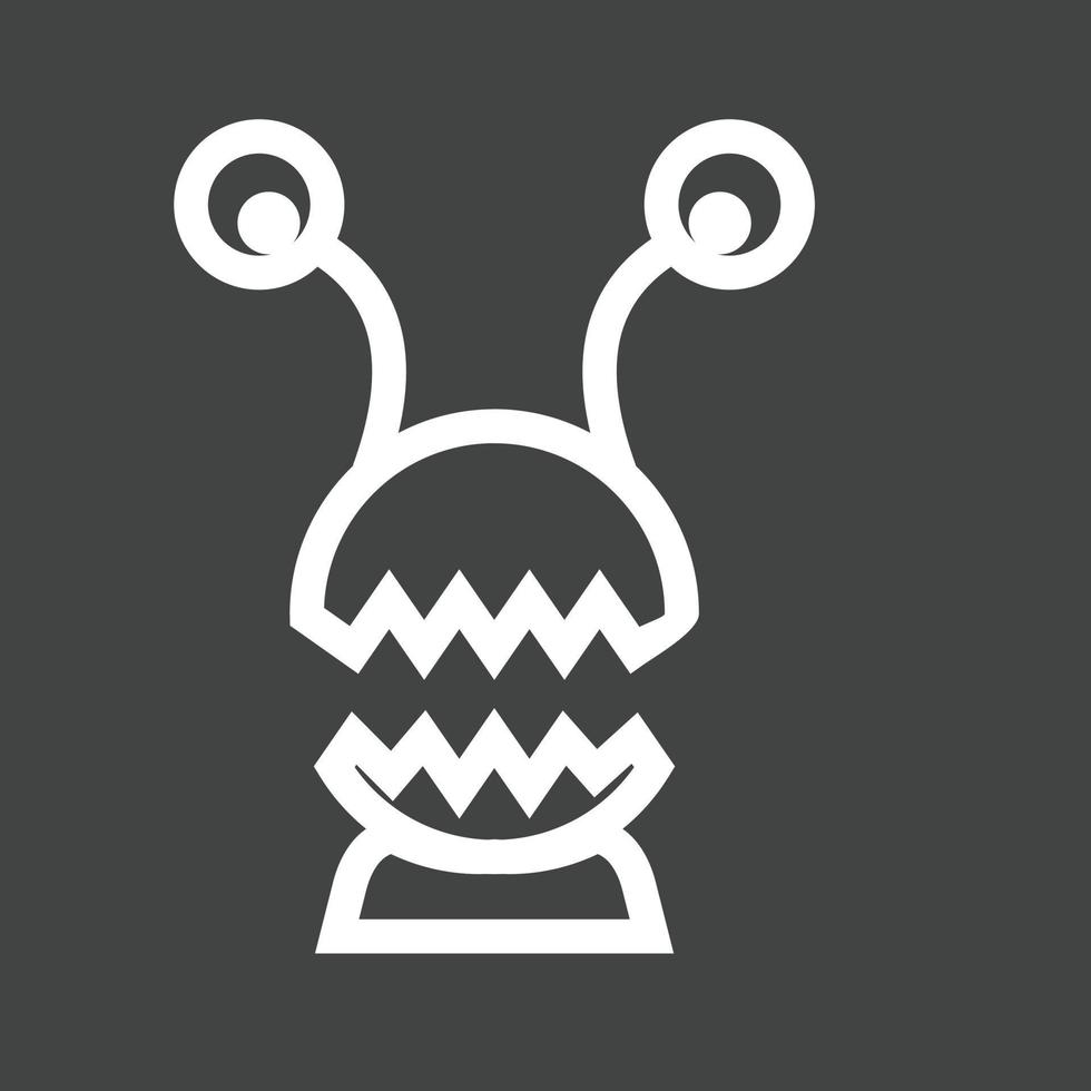 Monster Line Inverted Icon vector