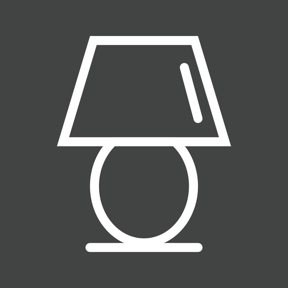 Table Lamp Line Inverted Icon vector