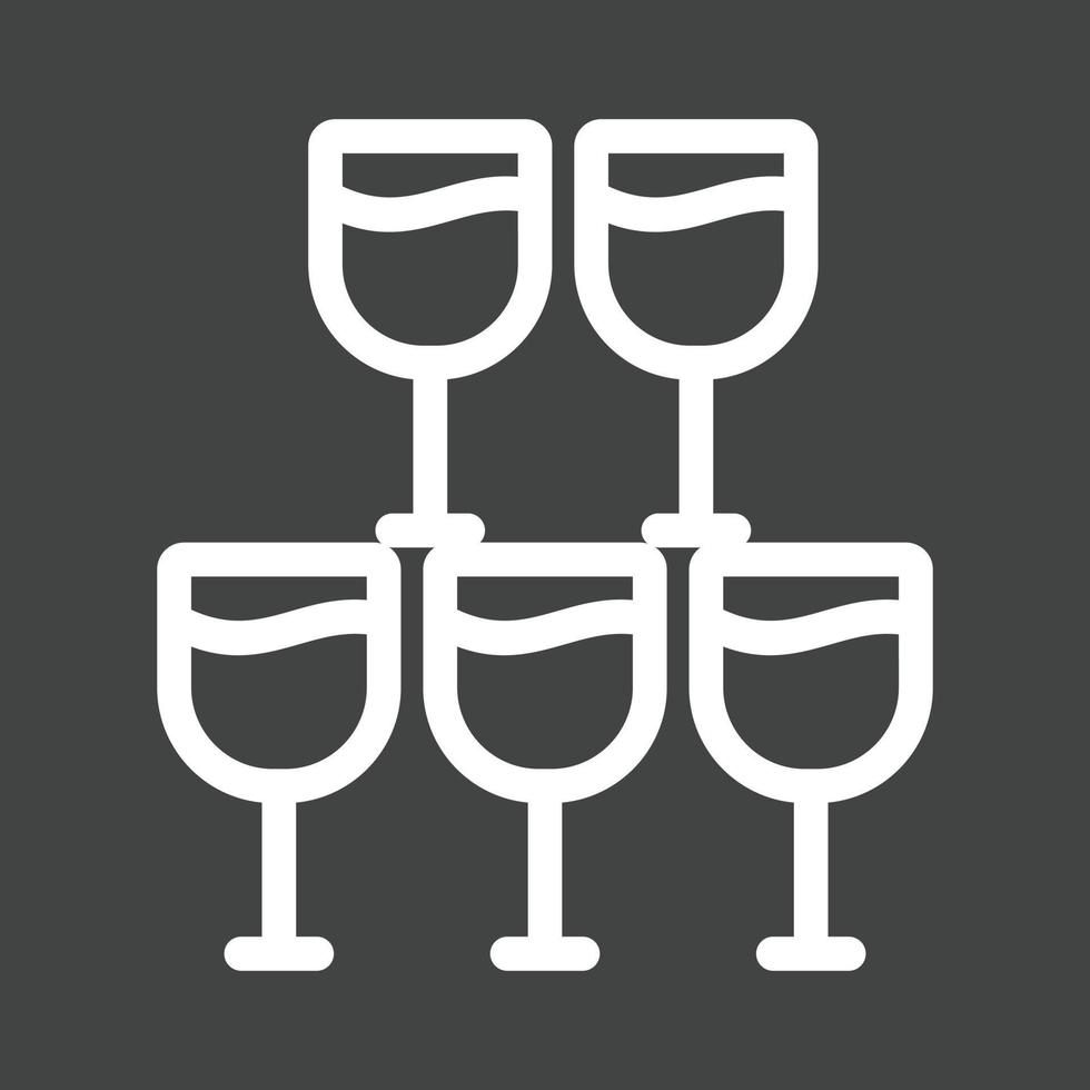 Goblets Line Inverted Icon vector