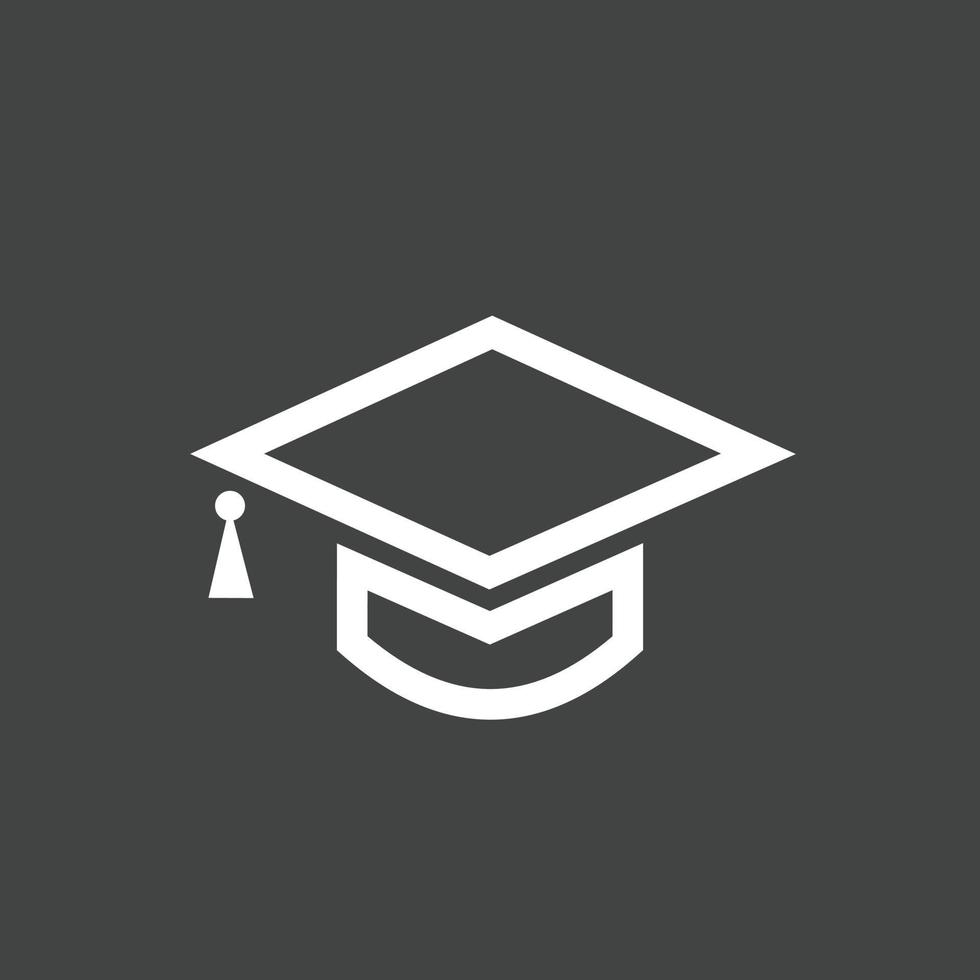 Graduate Cap I Line Inverted Icon vector
