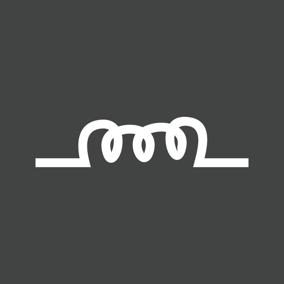 Inductor Line Inverted Icon vector