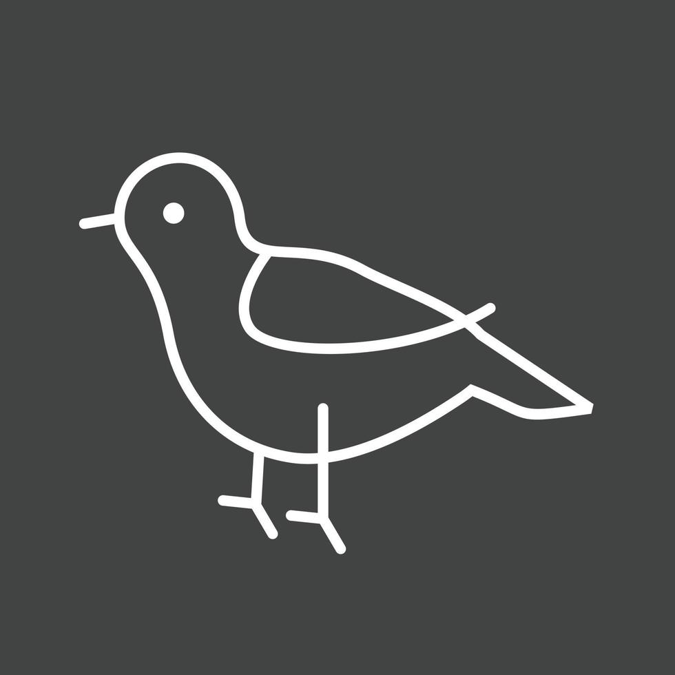 Bird Line Inverted Icon vector