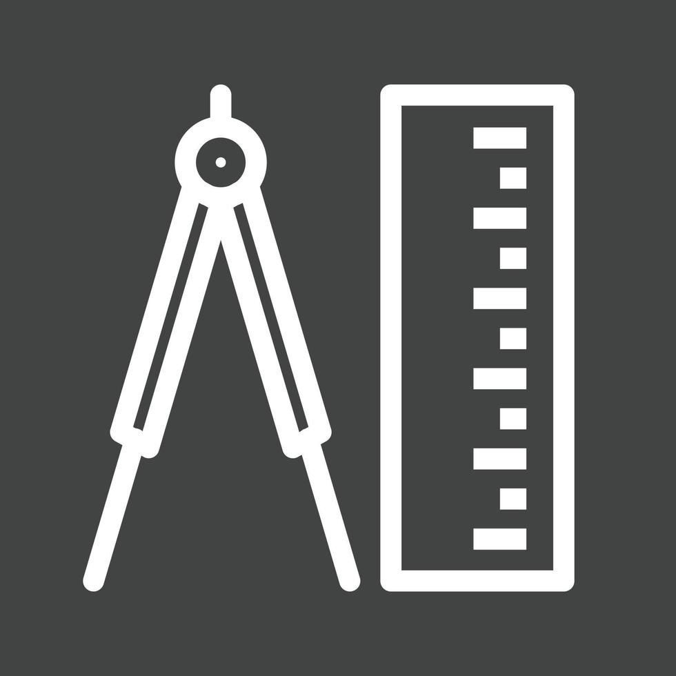 Measurement Line Inverted Icon vector