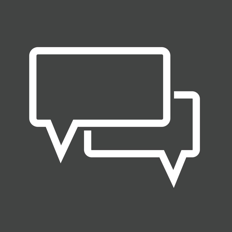 Question Answer Line Inverted Icon vector