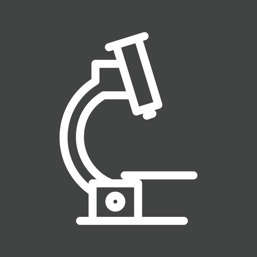 Microscope Line Inverted Icon vector