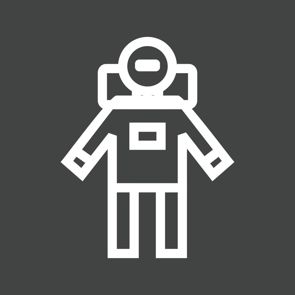 Space Man I Line Inverted Icon vector