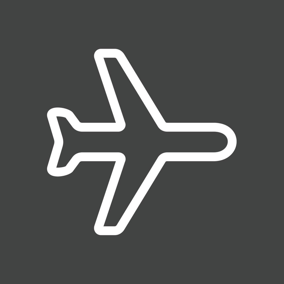 Aeroplane Mode Line Inverted Icon vector