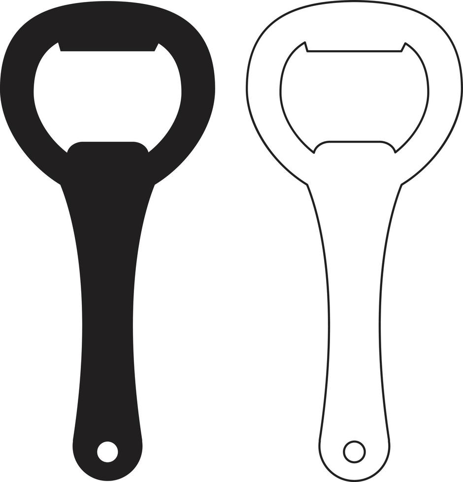 bottle opener icon on white background. bottle opener line sign. flat style. vector