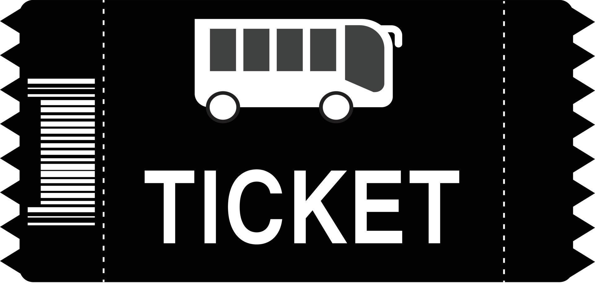 icono de billete de autobús sobre fondo blanco. billetes de viaje para autobús. logotipo del billete de autobús. estilo plano vector