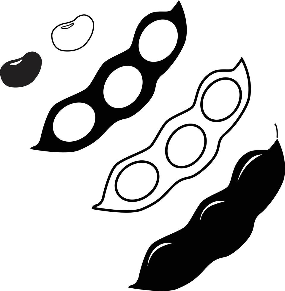 soybeans icon on white background. soy beans symbol. nature vegetable food. soybean seeds sign. flat style. vector