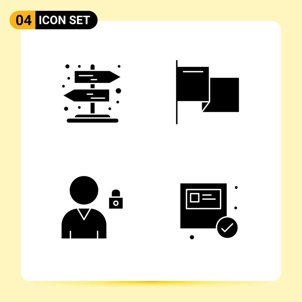Group of Solid Glyphs Signs and Symbols for road box country block package Editable Vector Design Elements