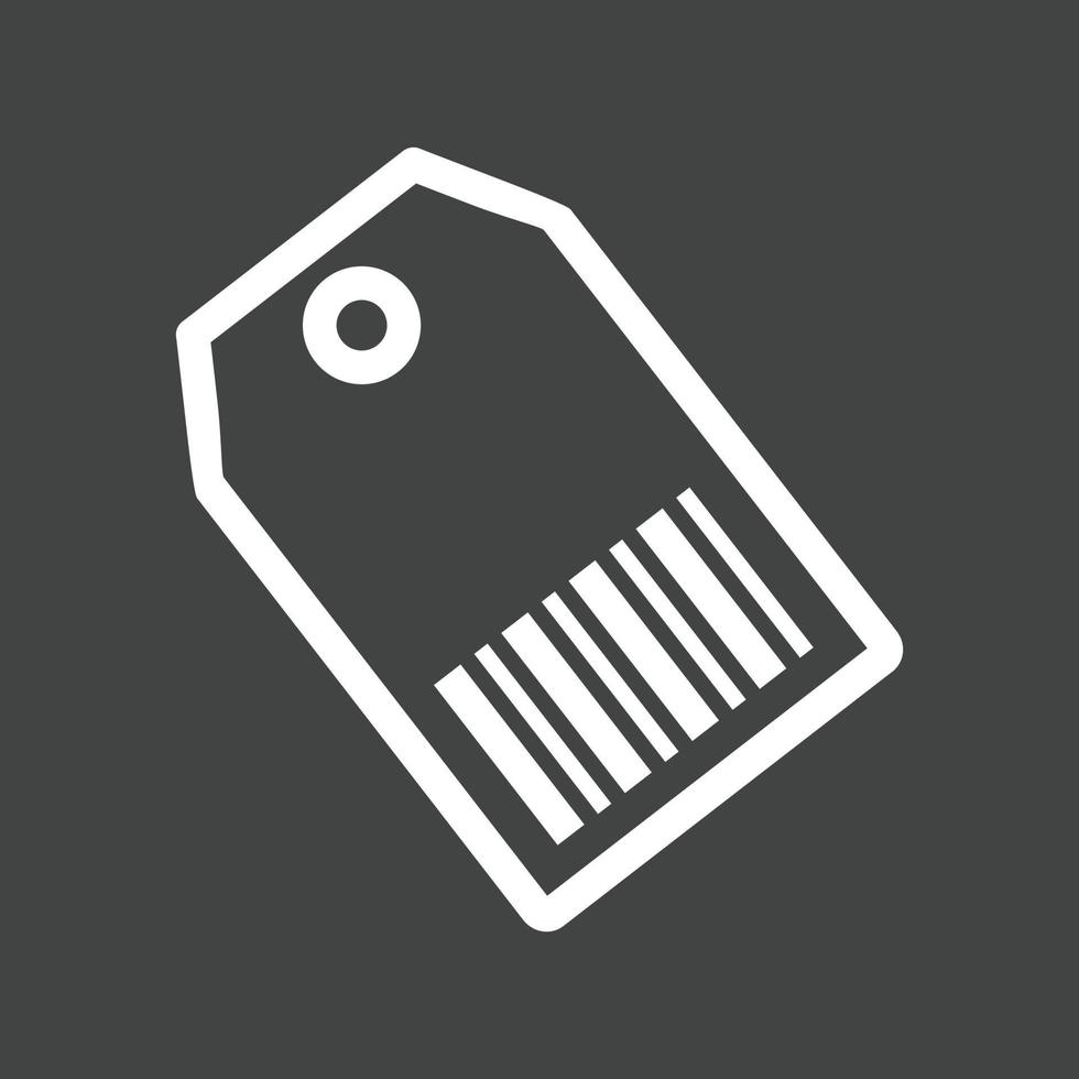 Price Tag Line Inverted Icon vector